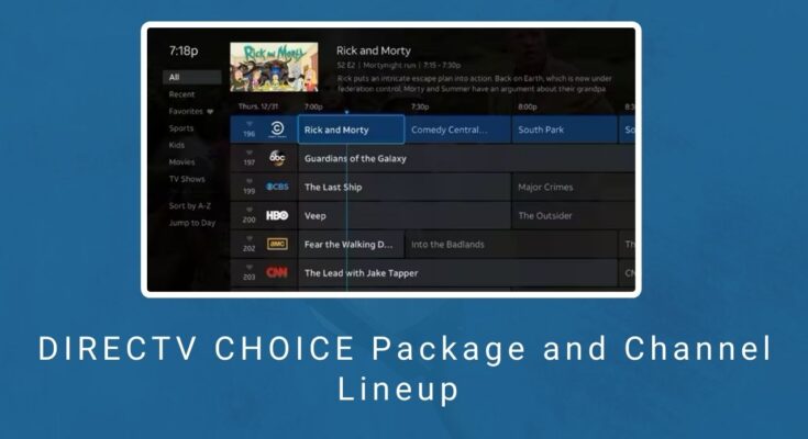 DIRECTV CHOICE Package and Channel Lineup